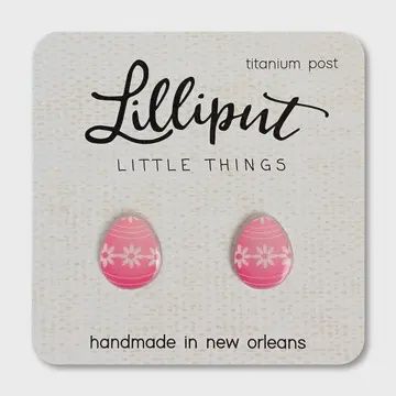 Easter Egg Earrings Pink