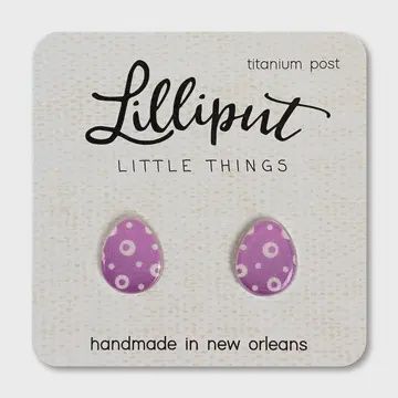 Easter Egg Earrings Purple