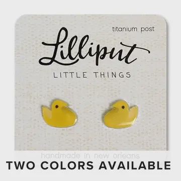 Easter Marshmallow Chick Earrings Yellow