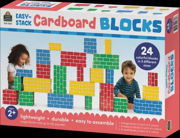 Easy-Stack Cardboard Blocks (24-Piece Set)