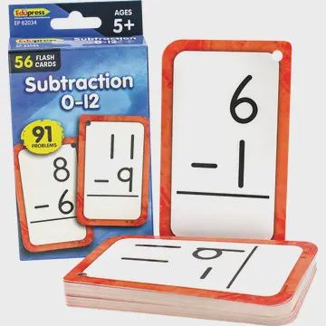 Subtraction 0–12 Flash Cards