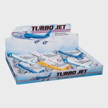 Pull Back Turbo Jets, Die-Cast, Assorted