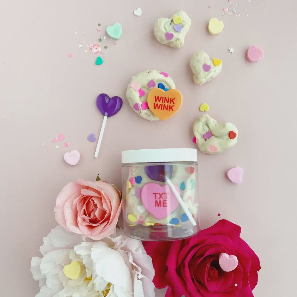 Valentine Candy Hearts Mini Dough to Go