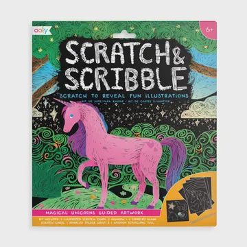 Scratch &amp; Scribble - Magical Unicorns Diy Craft Kit For Kids