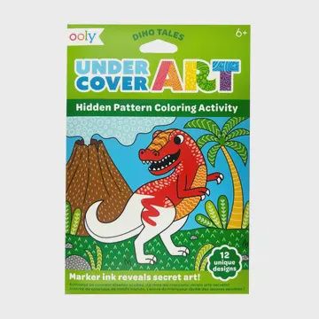 Undercover Art Hidden Pattern Coloring Activity-Dino Tales
