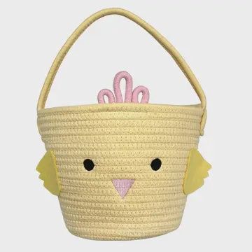 Yellow Chick Rope Basket