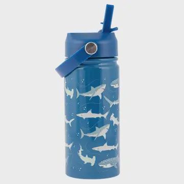Insulated Stainless Steel Water Bottle with Handle Shark