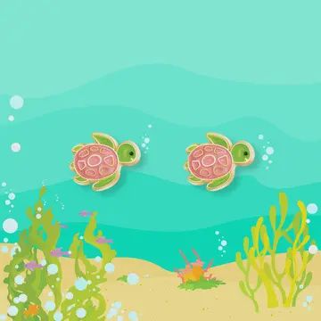 Turtle-Y Awesome Cutie Stud Earrings