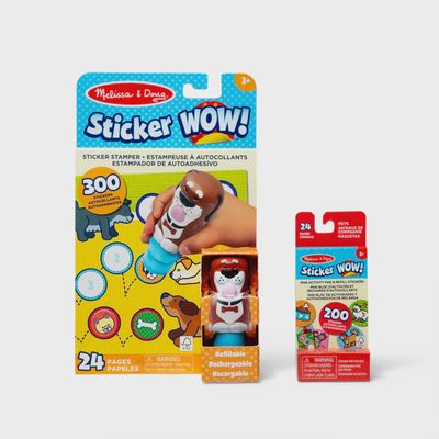 Sticker WOW!™ Dog Bundle: Activity Pad &amp; Sticker Stamper + Mini Activity Pad and 200 Refill Stickers