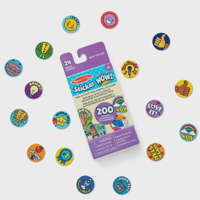 Sticker WOW!® Mini Activity Pad &amp; Refill Stickers - Way to Go! (200+ Stickers, Stamper Not Included)