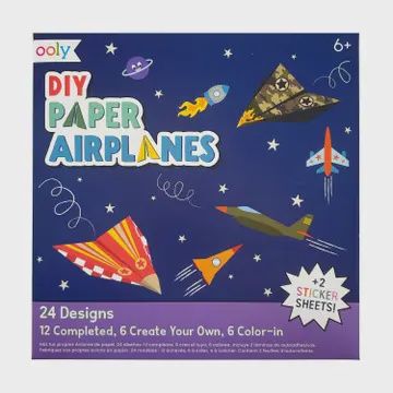 D.I.Y. Paper Air Planes Activity Kit - Set of 24 Designs
