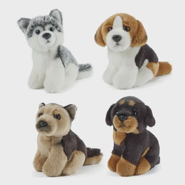 Living Nature Miniature Dogs Asst Plush Stuffed Animal Toys