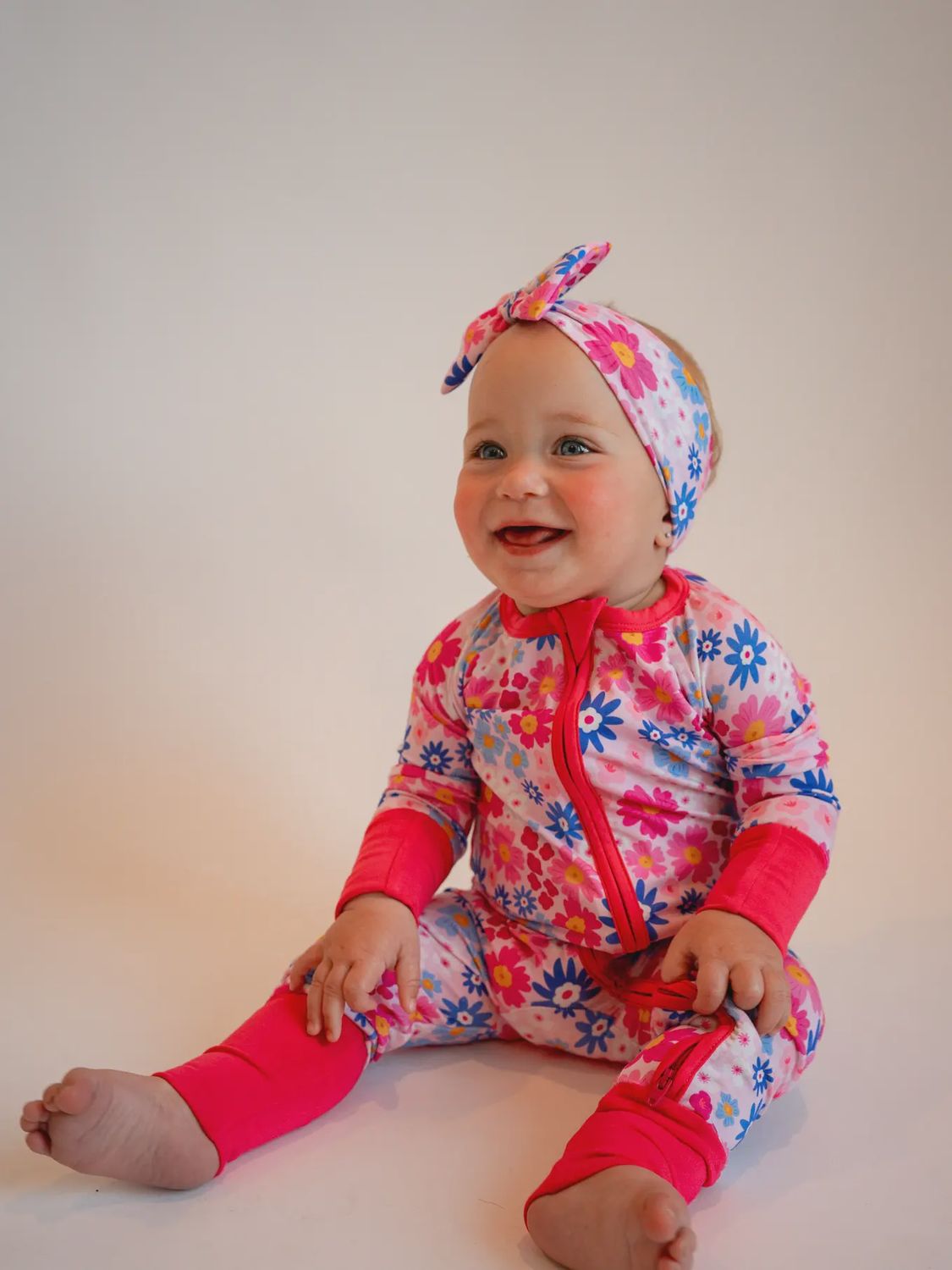 Summer Floral Bamboo Zippy Pajama 3-6