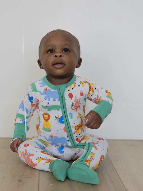 Party Animals Bamboo Zippy 0-3M
