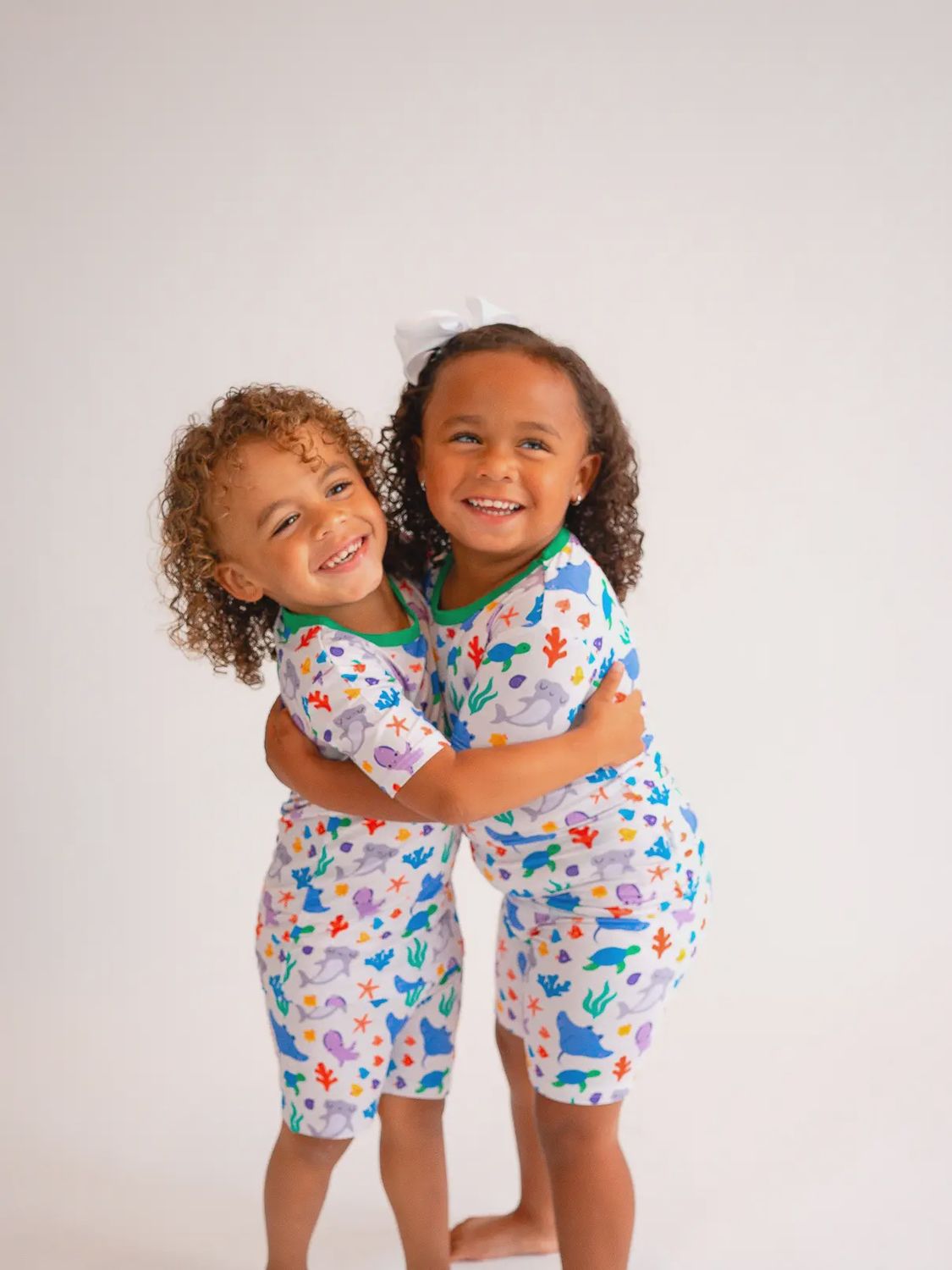 Ocean Animal Two Piece Short Sleeve &amp; Shorts Bamboo Pajamas 18-24M