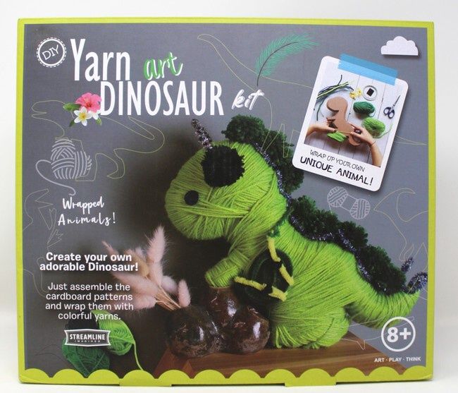 Yarn Art Dinosaur Kit - DIY Yarn Art Kit - Streamline Imagined