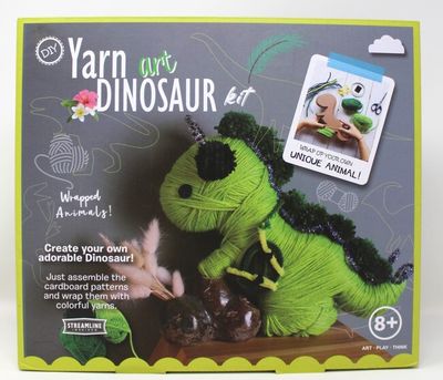 Yarn Art Dinosaur Kit - DIY Yarn Art Kit - Streamline Imagined