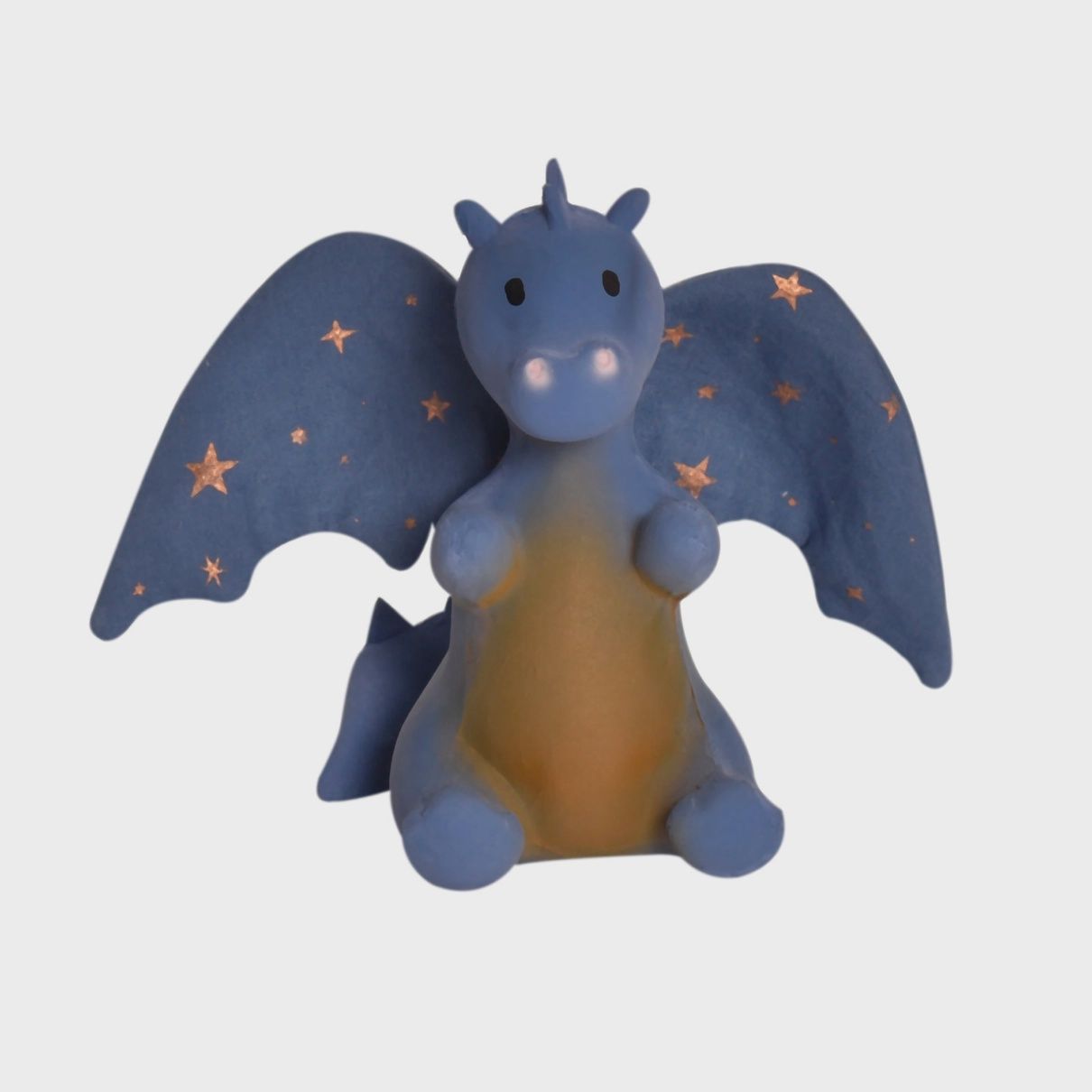 Baby Midnight Dragon Natural Rubber Rattle W/Crinkle Wings