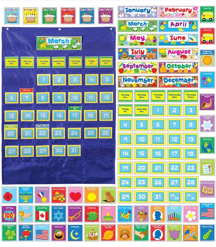 Deluxe Calendar Pocket Chart