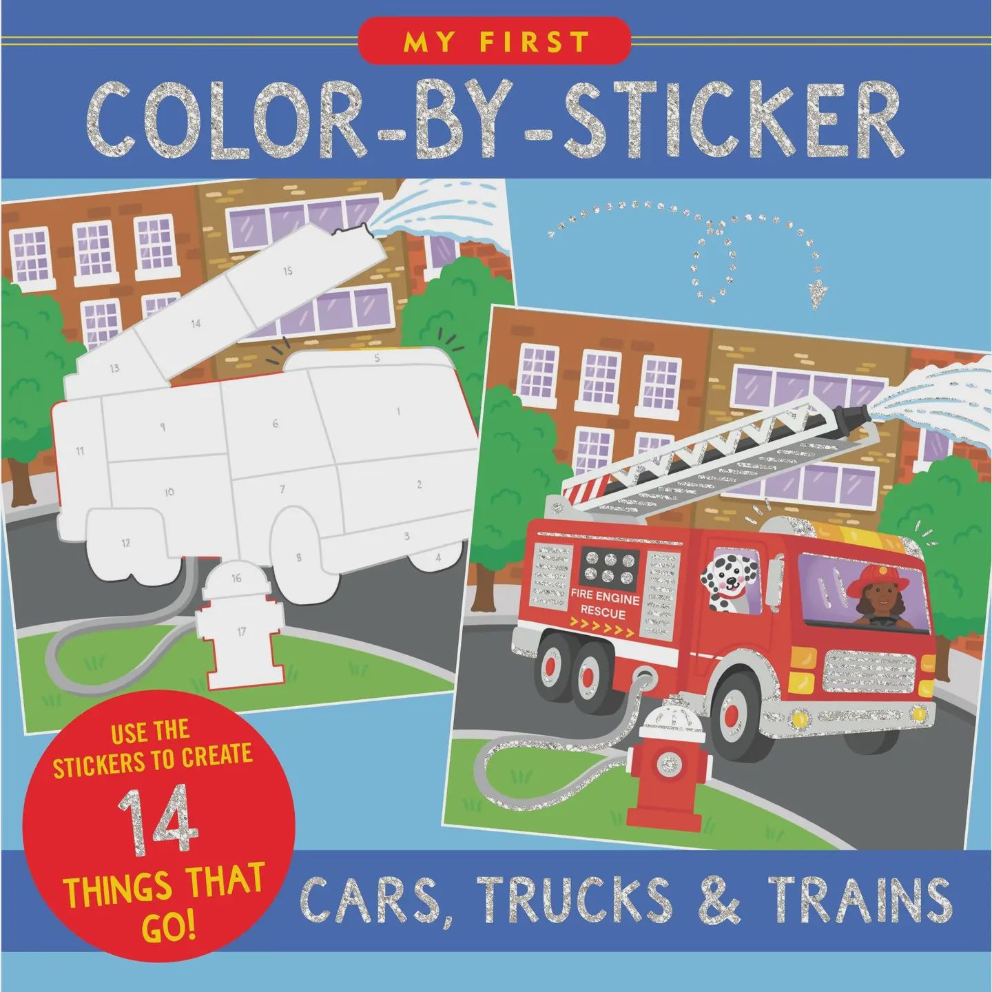 My First Color-By-Sticker Book -- Cars, Trucks, &amp; Trains