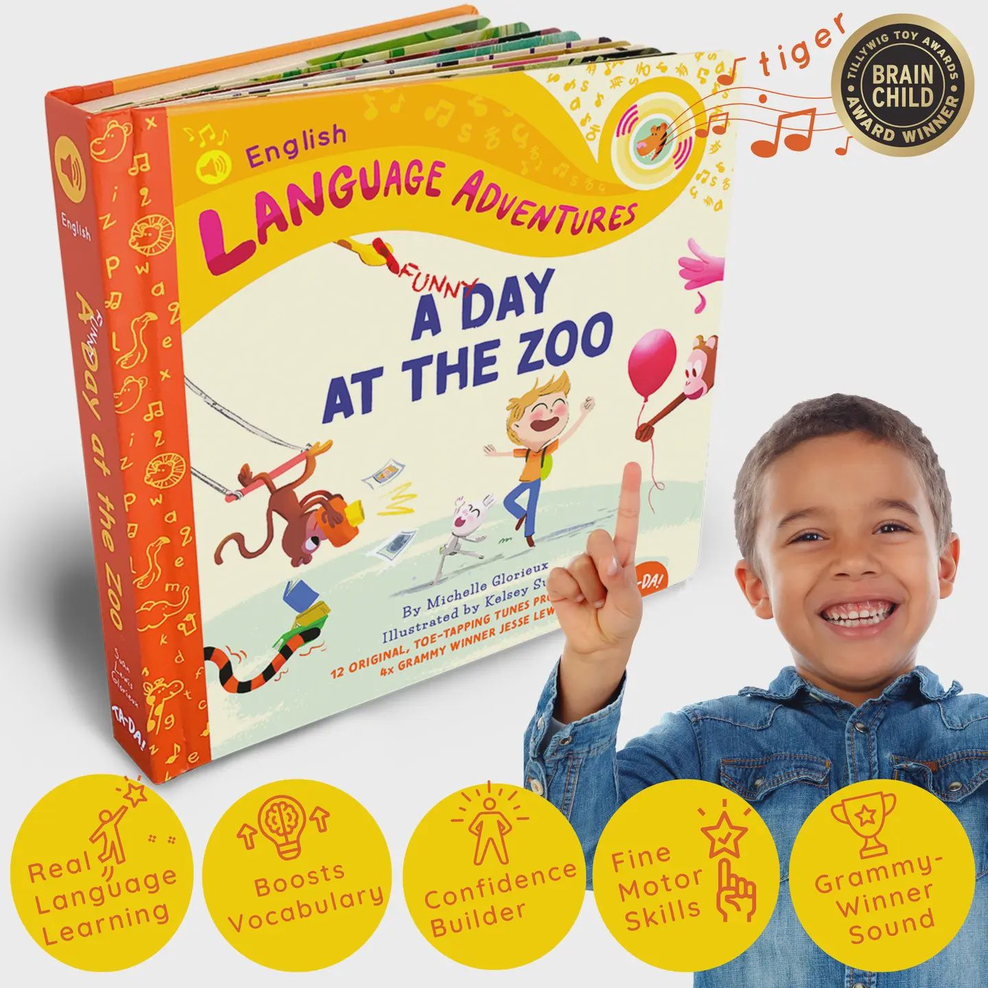 A Funny Day At the Zoo Sound Book For Toddlers - English