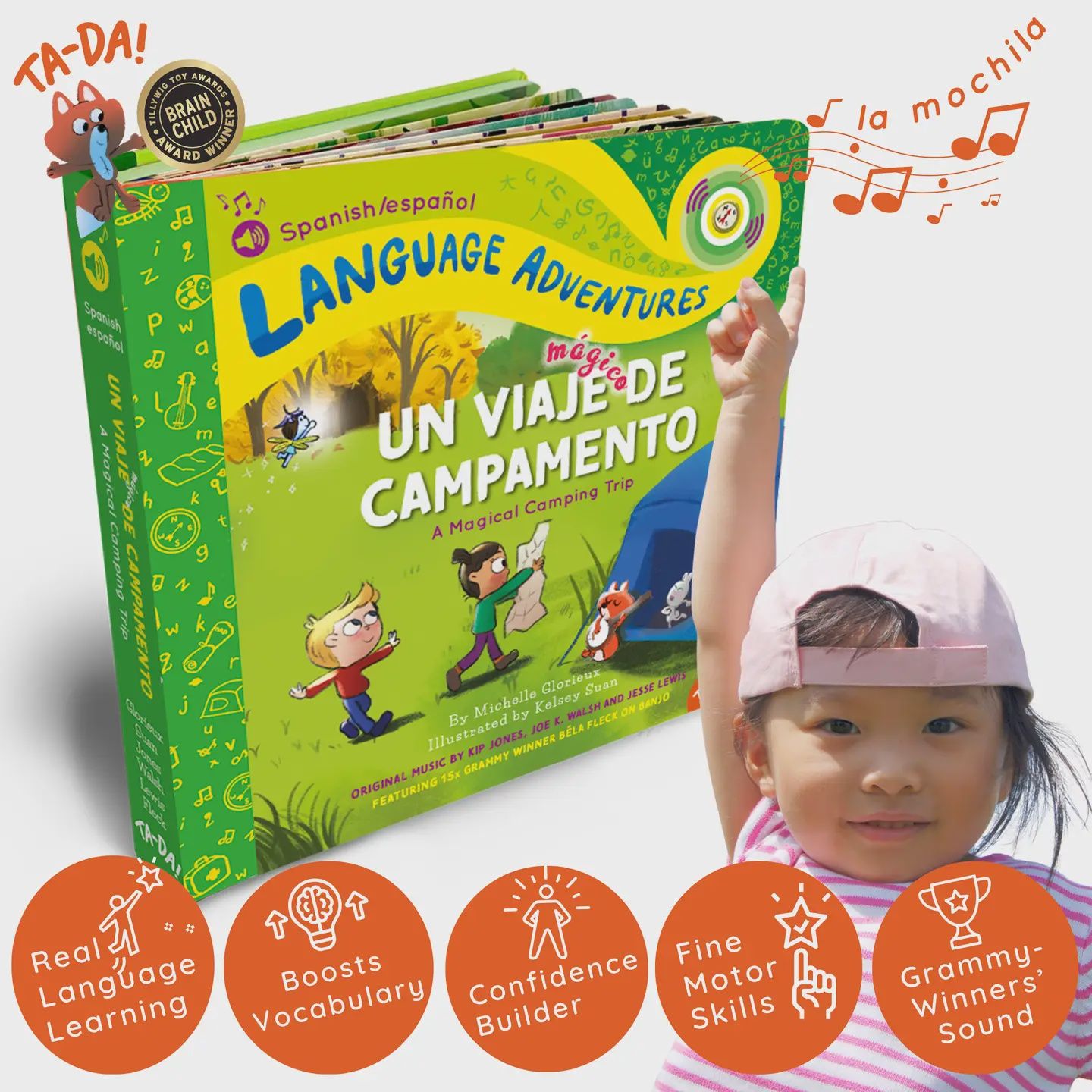 A Magical Camping Trip Sound Book For Toddlers - Spanish