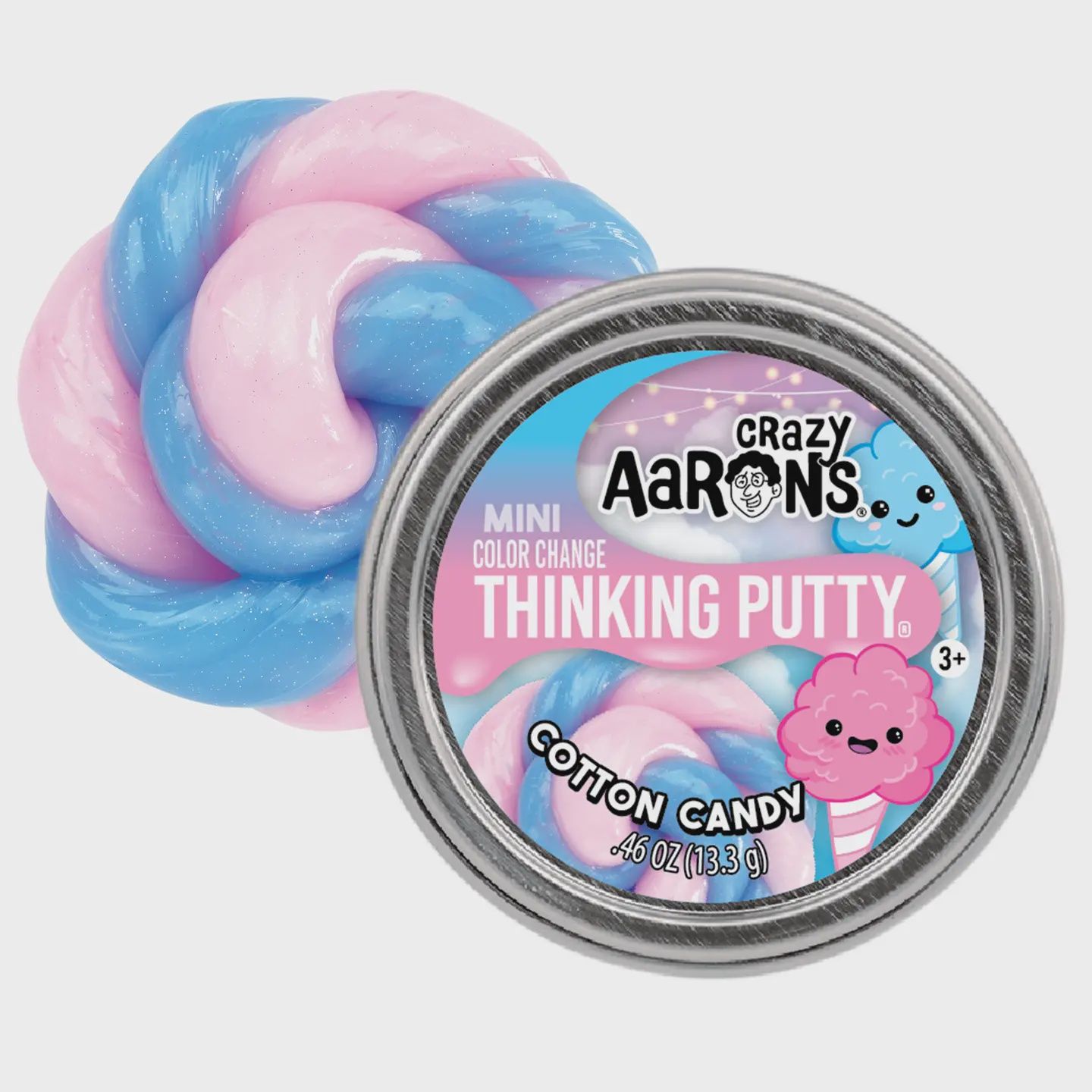 Mini Cotton Candy - 2&quot; Thinking Putty Tin
