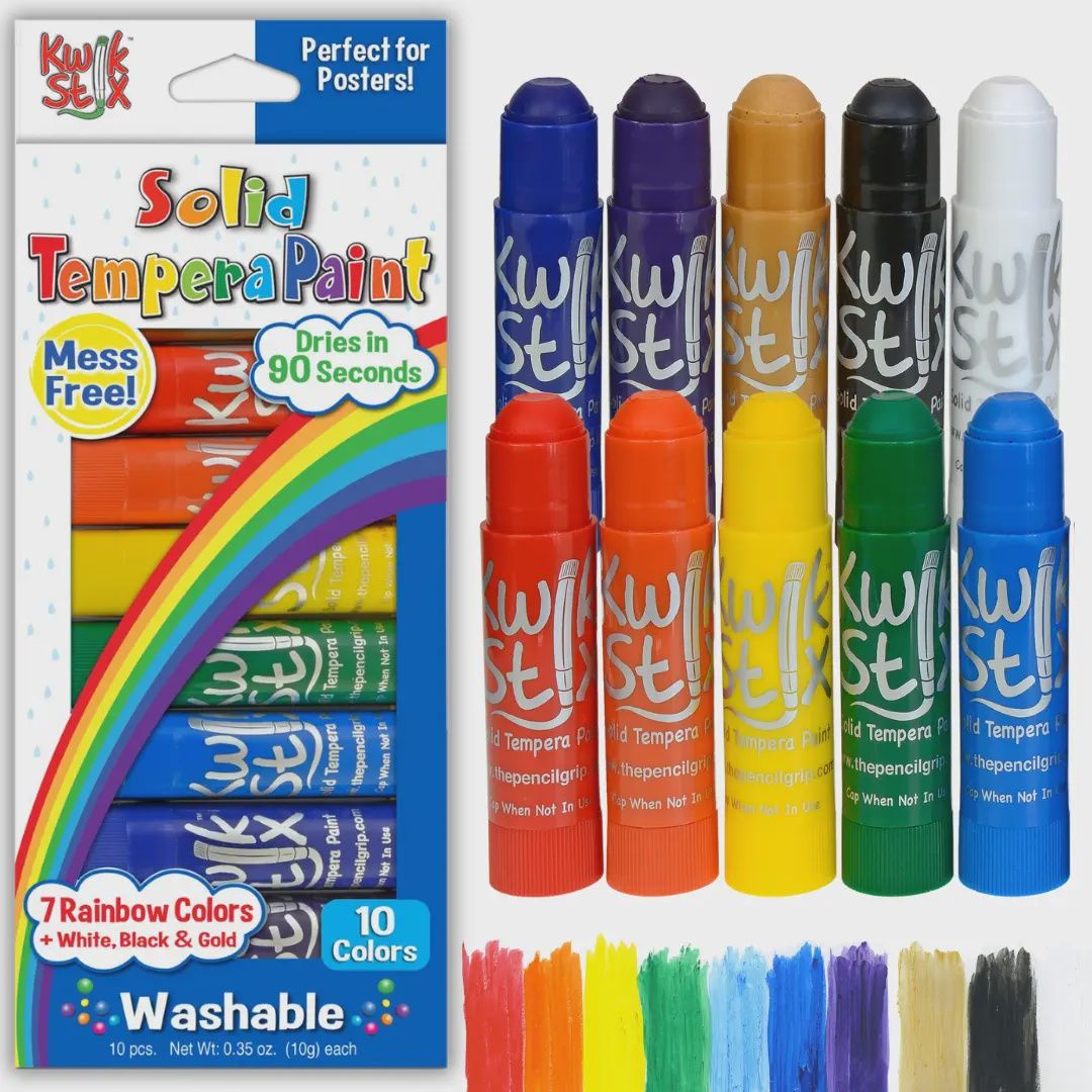 Kwik Stix Tempera Paint- Rainbow Set (10 Colors)