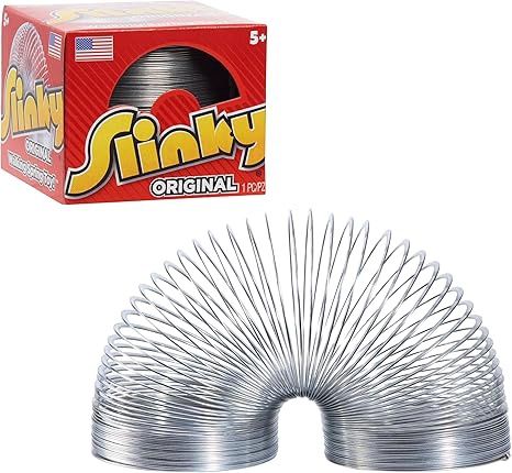 The Original Slinky Walking Spring Toy, 2.75-inch Diameter Metal Slinky, Fidget Toys