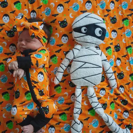 Spooky Halloween Zippy Bamboo Pajamas  12-18 M