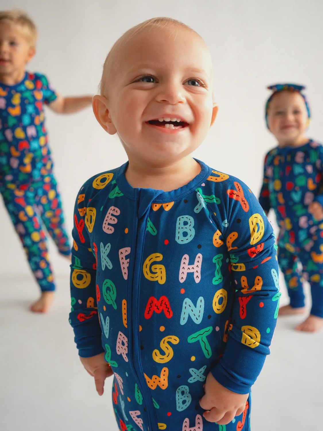 Back To School Alphabet Zippy Bamboo Pajamas 12-18 M