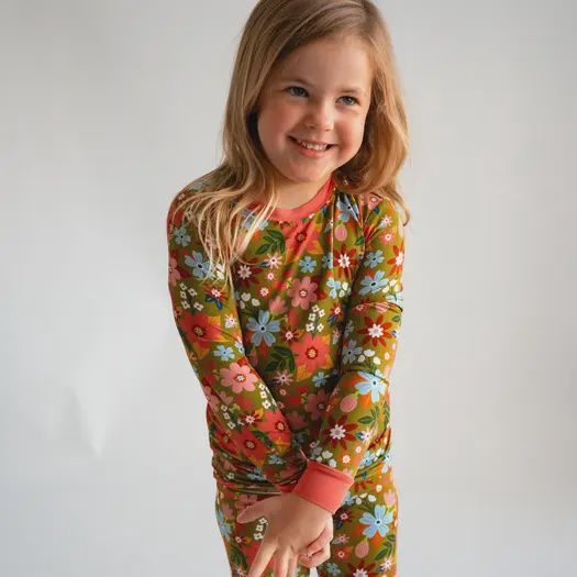 Fall Floral Two-Piece Pajamas  5/6T