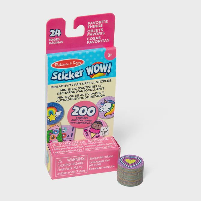 Sticker WOW! Mini Activity Pad with Refill Stickers - Favorite Things