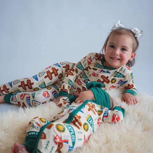 Camping Two-Piece Bamboo Pajamas 3T