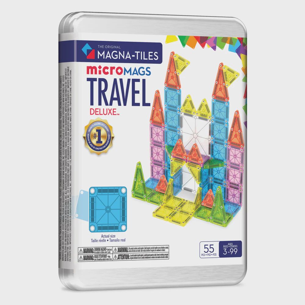 Magna-Tiles Mirco Mags Deluxe Travel 55 Pieces