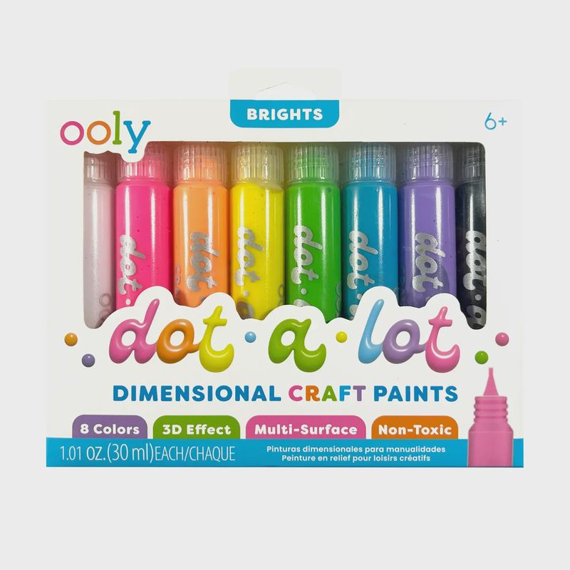 Dot-A-Lot: Dimensional Craft Paint - Bright (Set of 8)