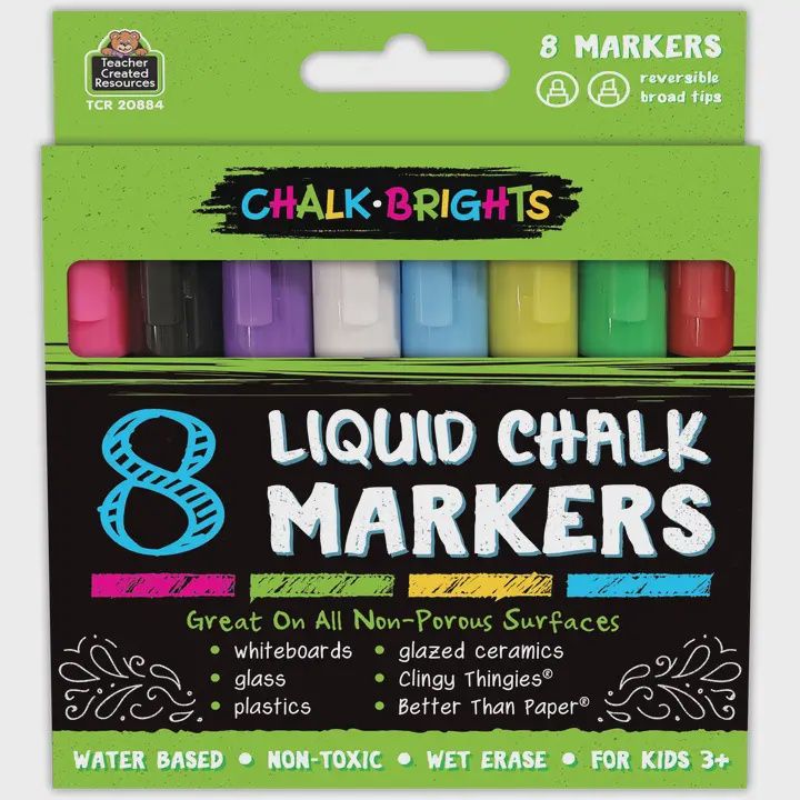 Chalk Brights Liquid Chalk Markers (8 Per Pack)