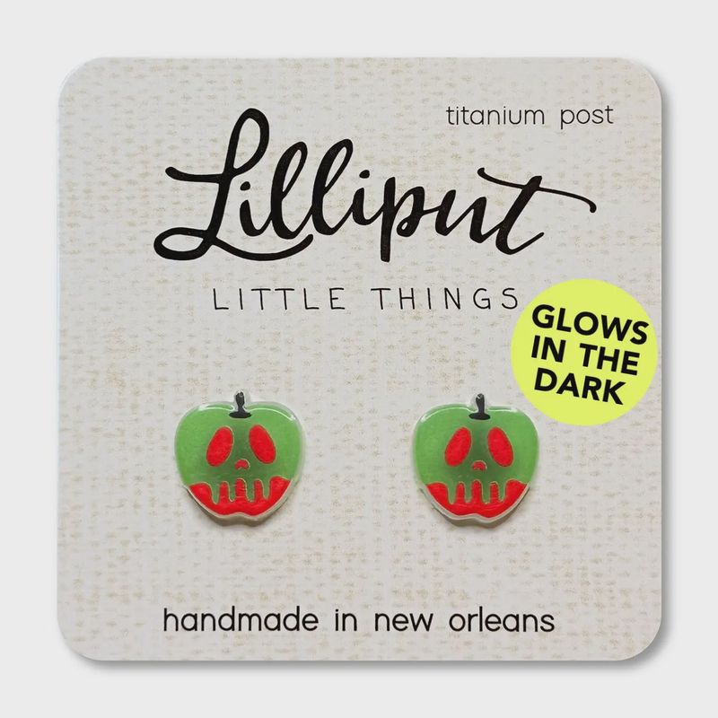 Poison Apple Earrings Glow in the Dark / Halloween Earrings