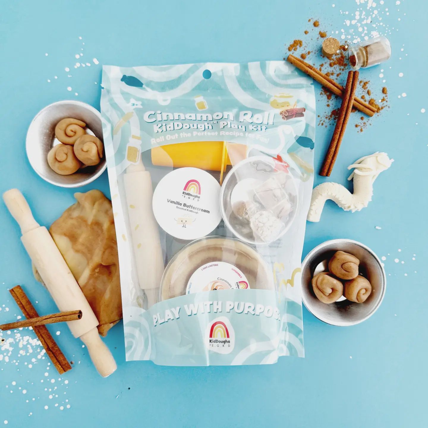 Cinnamon Roll Kiddough Play Kit