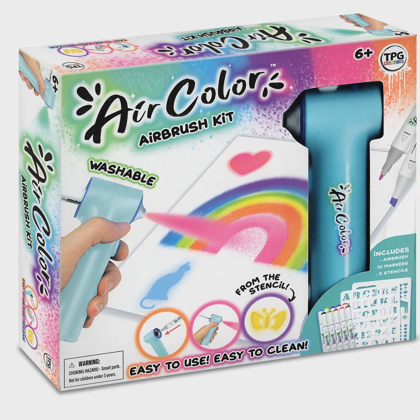 Aircolor Airbrush Kit (Includes Markers &amp; Stencils) TPG-490
