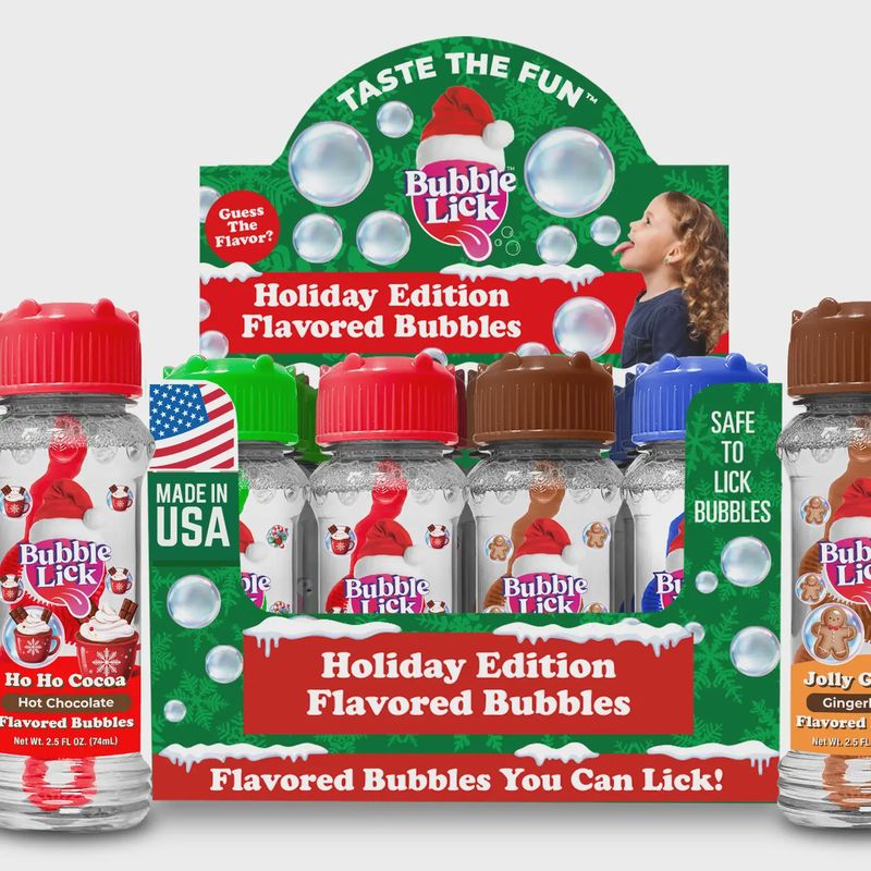 Bubblelick Holiday Edition Flavored Bubbles, Christmas