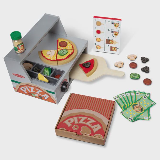 Top &amp; Bake Pizza Counter - Wooden Play Food