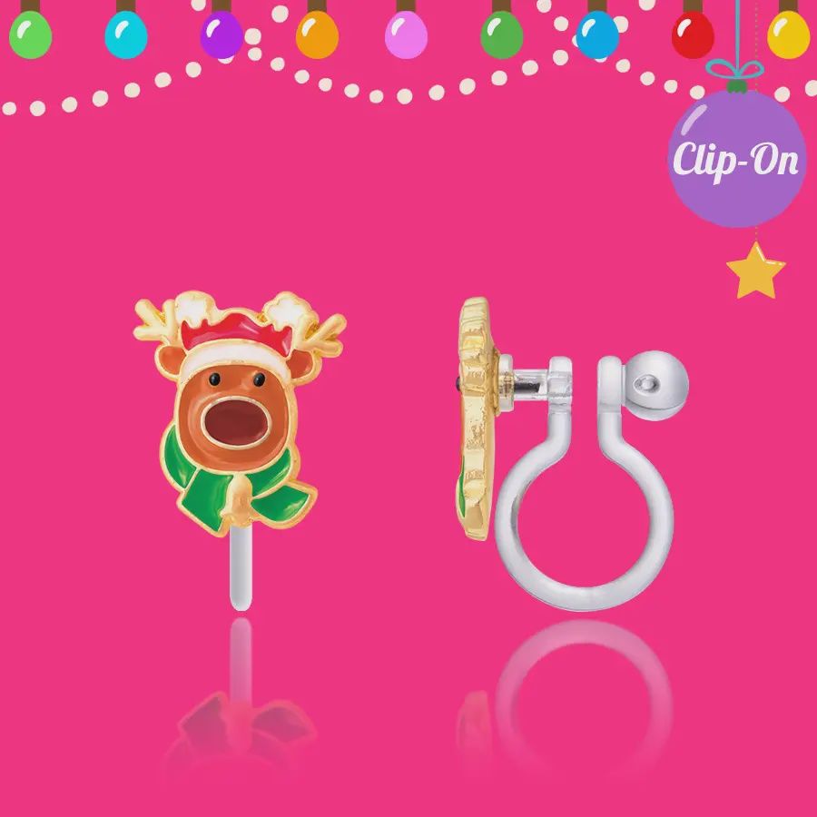 Clip On Earrings | Reindeer Magic | Christmas