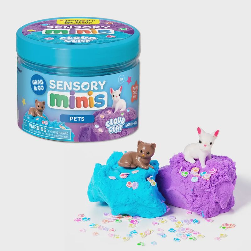 Sensory Mini Play Kit Jar with Cloud Clay: Pets Theme