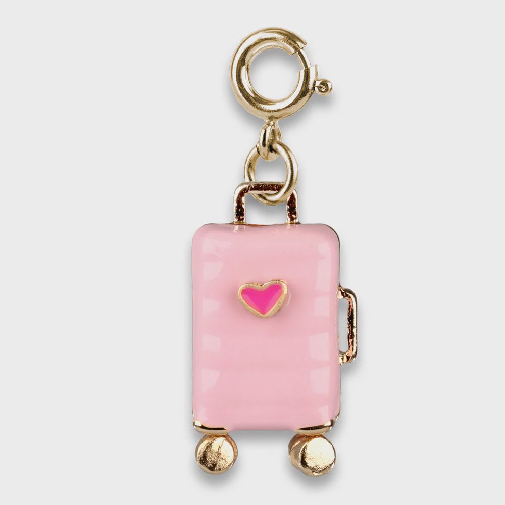 Gold Suitcase Charm