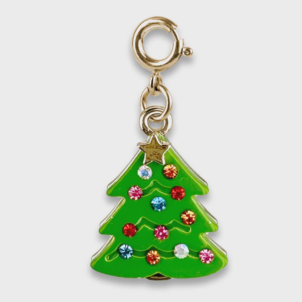Gold Sparkle Christmas Tree Charm