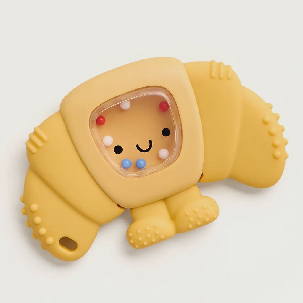 Sweetie Shake Plus™ - Teething + Rattle Toy- Croissant