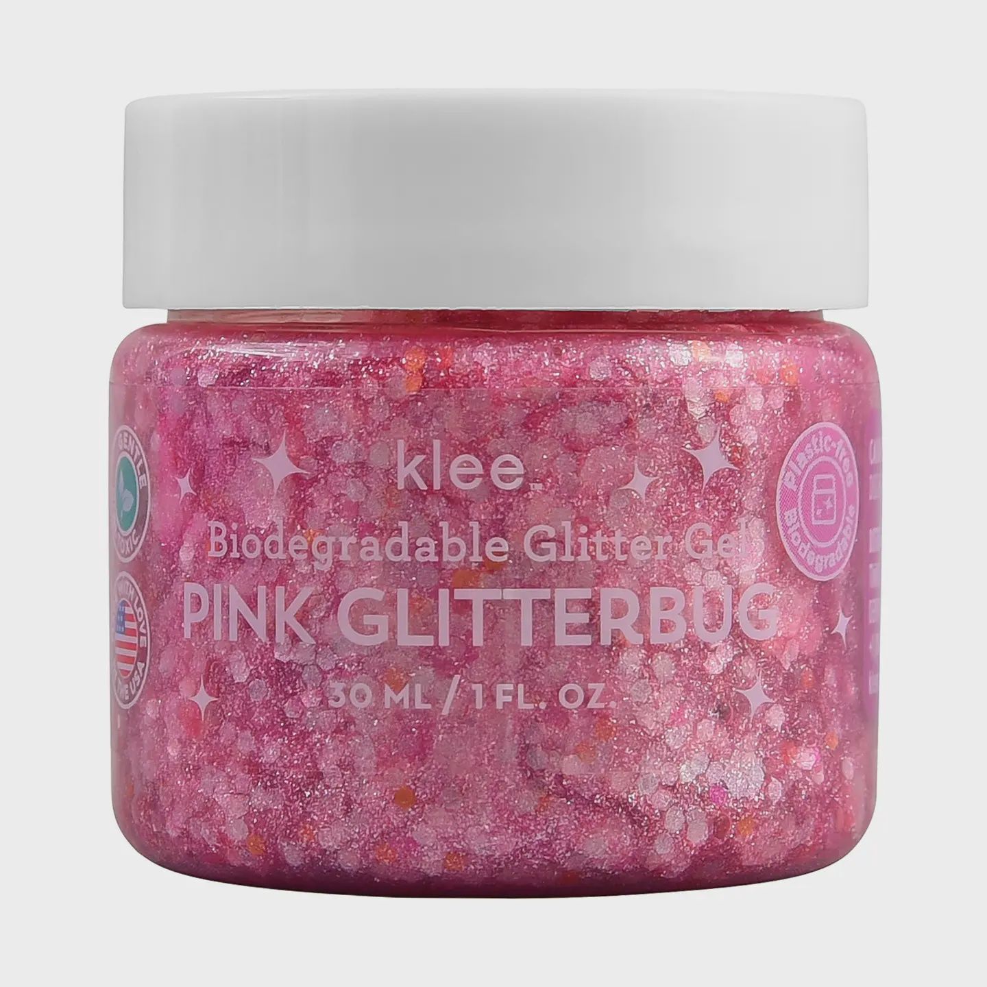 Pink Glitterbug - Klee Biodegradable Glitter Gel, 1 oz