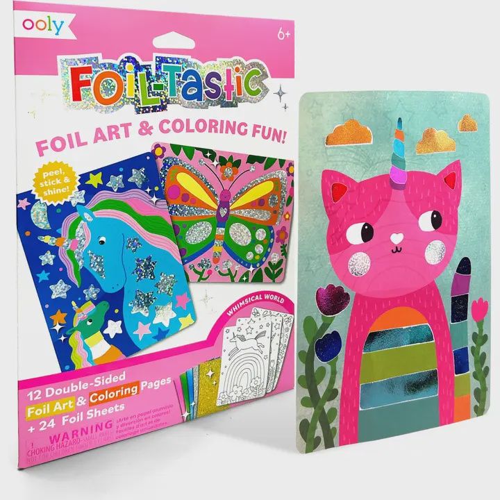 Foil-Tastic: Foil Art &amp; Coloring Fun - Whimsical World (36 P