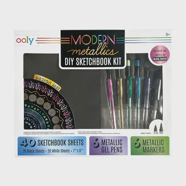 Modern Metallics: D.I.Y. Sketchbook Kit (13 Pc Set)